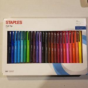 24 Felt Tip Colorful Pens Set NWT